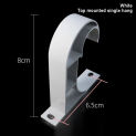 1Pcs Single Double Hang Curtain Rod Bracket Aluminum Alloy Furniture Hardware Hanger Hook Crossbar Fixing Clip Rod Support Clamp