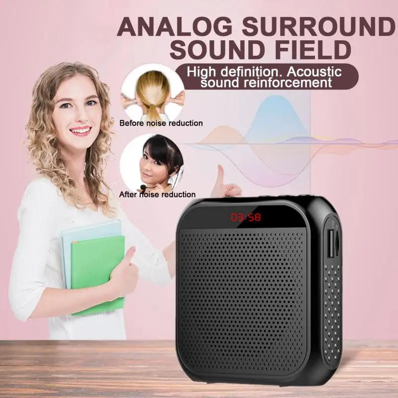 Description Picture 4 of itemMegaphone Voice Amplifier Portable Personal Voice Speaker s With Microphone Display Loudspeaker For Teachers Speech Tour Guide