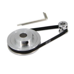 Synchronous Wheel Smooth And Energy Saving Aluminium Timing Pulley Kit GT2 Synchronous Wheel 20 & 80 Teeth + 250mm Belt