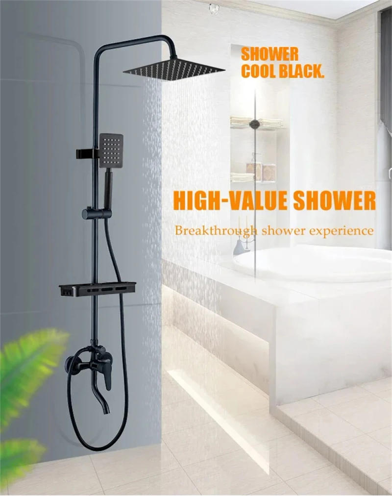 Description Picture 2 of item1pc Bathroom Practical Shower Set Wall-mounted Home Bathing Equipment Rainfall Ceiling Shower Suitable For Bathrooms