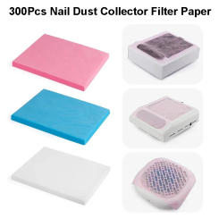 300Pcs Nail Dust Collector Filter Paper Nail Dust Filter Non Woven Nail Vacuum Dust Collector Filter Paper Manicure Accessories