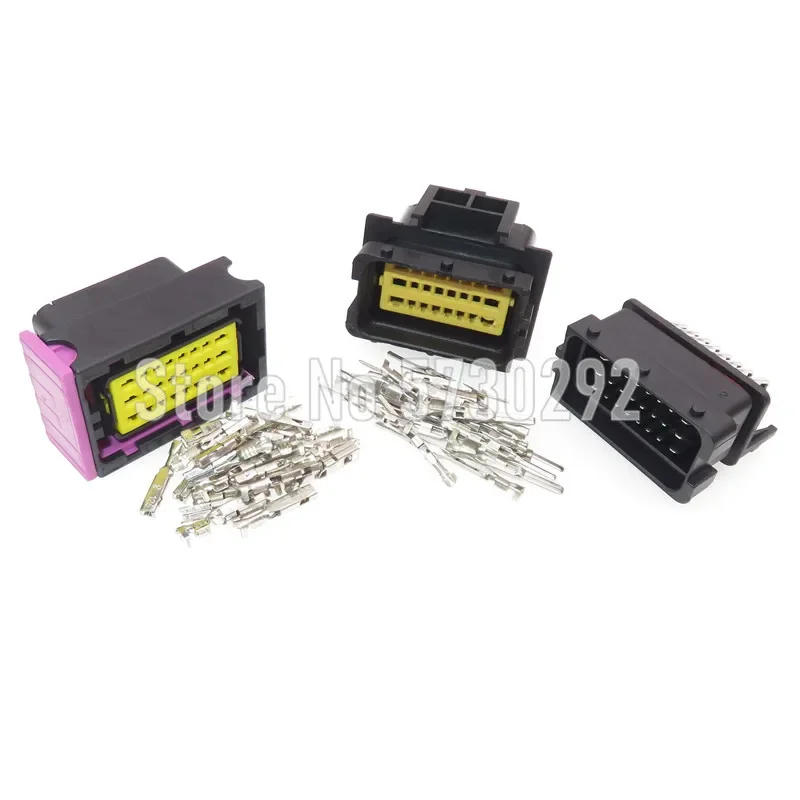 Description Picture 2 of item24P 24 Way FCI 211PC249S8005 211PL249S0023 Car Connector Automobile ECU PCB Plug Black Socket