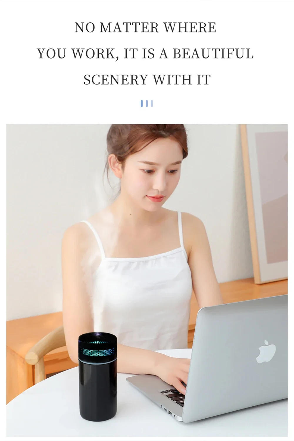 Description Picture 5 of itemCar Air Humidifier Ultrasonic USB Home Misting Mini Humidifier Aroma Diffuser Portable Small LED Light Smoke Maker Sprayer