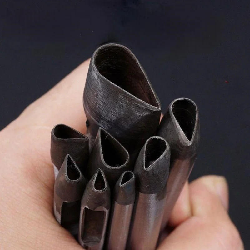 Description Picture 4 of item3mm-8mm Water Drop Shape Metal Punching Tool Leather Craft Mold Puncher Belt Holes Design Pattern Cutting Die