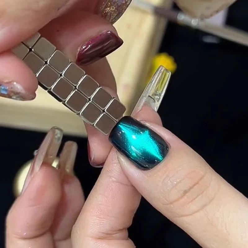 Description Picture 5 of itemStrong Magnet Cube Cat Magnet For Nail Gel Polish 27Pcs Nail Magnetic Stick Square Round Multi-Function Magnet Manicure Tools
