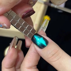 27Pcs Cube Strong Cat Magnet for Nail Gel Polish Strong Nail Magnetic Stick Square Round Multi-Function Magnet Manicure Nail DIY