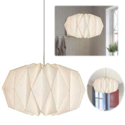 Living Room Chandelier Decor Folding Nordic Creative Paper Lamp Cover Origami Lantern Hanging Lampshade for Living Room Decor
