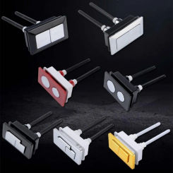 Toilet Drain Valve Dual Flush Tank Button Rectangular Toilet Water Saving Valve Drain Switch Button Bathroom Accessories