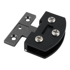 Cabinet Gate Clamp Glass Door Hinge Black/Silver ​Countertop Cabinet Furniture Gate Hardware Zinc Alloy Cupboard