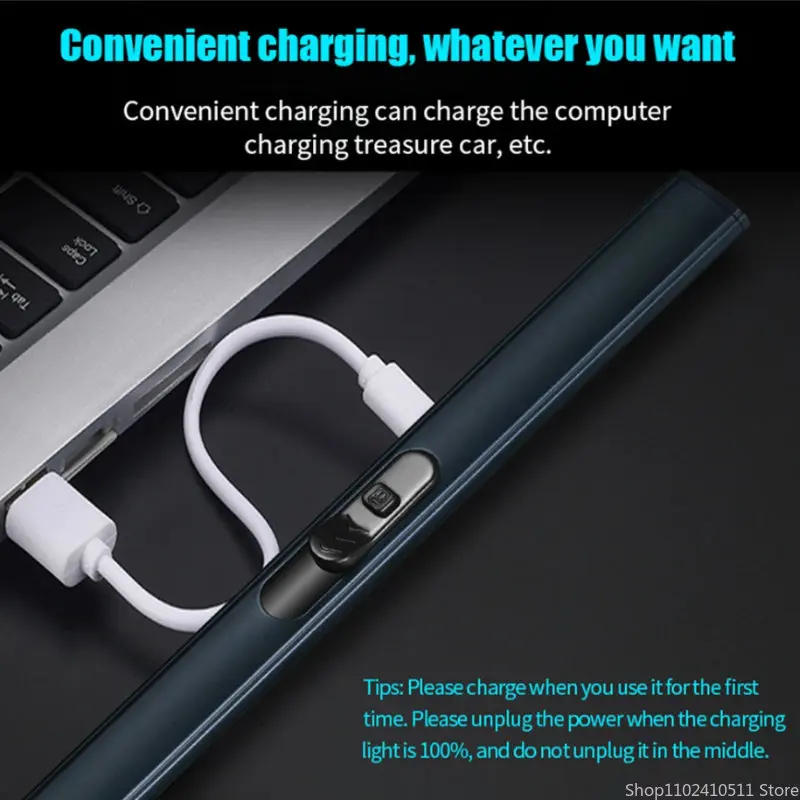 Description Picture 3 of itemOutdoor Barbecue USB Arc Lighter Rechargeable Long Kitchen Gas Stove Lighter Windproof Plasma Arc Flameless Lighter