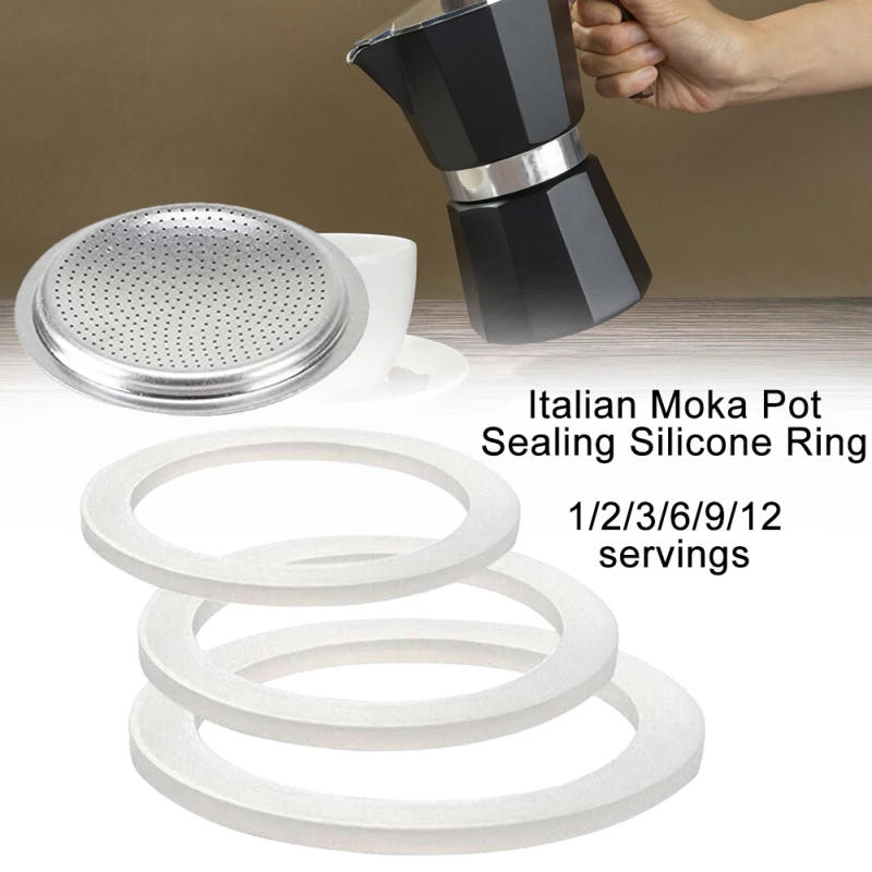 Description Picture 2 of itemAluminum Coffee Maker Filter with Silicone Seal Ring For Moka Pot Espresso Makers Coffee Machine Accessories
