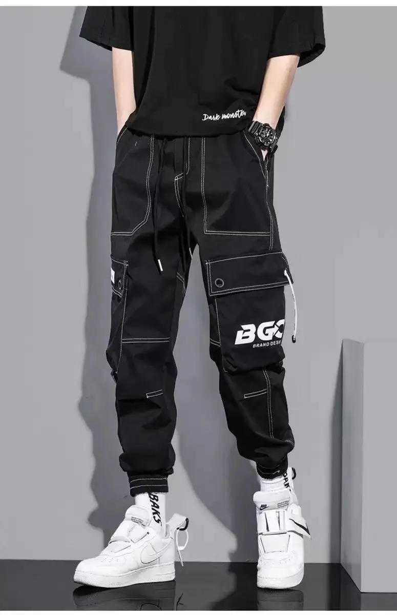Description Picture 2 of itemMan Cargo Pants New Breathable Trousers Mens Fashion Overalls Men Comfortable Pure Color Pant ropa hombre joggers y2k sweatpants
