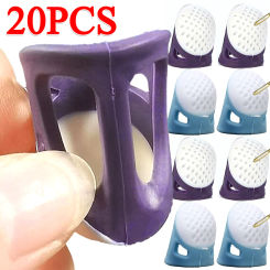 Sewing Thimbles Anti-slip Finger Cover Silicone Sewing Finger Tips Hollowed Protector Sleeve DIY Hand Cross-stitch Sewing Tools