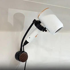 Rotatable Hairdryer Stand Holder No-Hole Free-Hands Hair Dryer Organizer Adjustable Lazy Hair Dryer Stand Home Organization