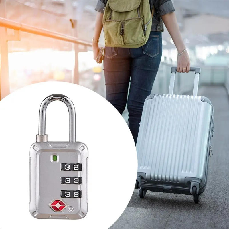Description Picture 2 of itemNew TSA 3 Digit Combination Lock Anti-theft Zinc alloy Customs Password Lock Padlock Security Tool Cabinet Locker Travel