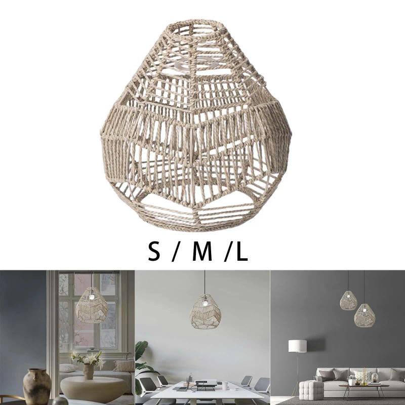 Description Picture 5 of itemPendant Lamp Shade Woven Rope Lampshade for Living Room Cafes Teahouse
