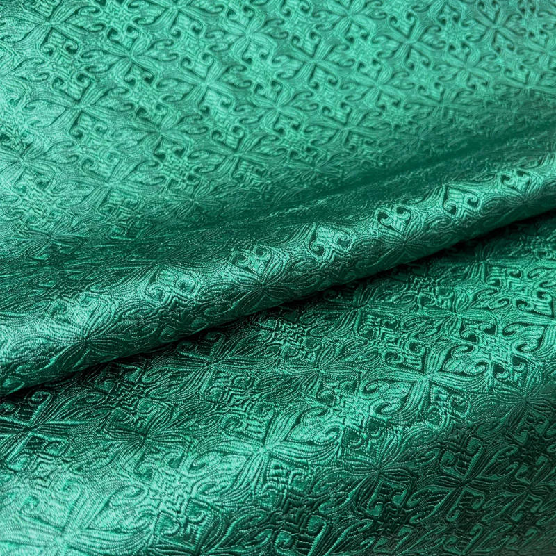 Description Picture 4 of item50X75cm Square Floral Pattern Brocade Jacquard Damask Fabric Skirt Stage Dress Decoration Home Textile Sewing Clothes Upholstery