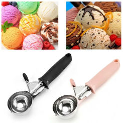 Black Pink Ice Cream Scoop New Stainless Steel Melon Fruit Baller Ice Ball Maker