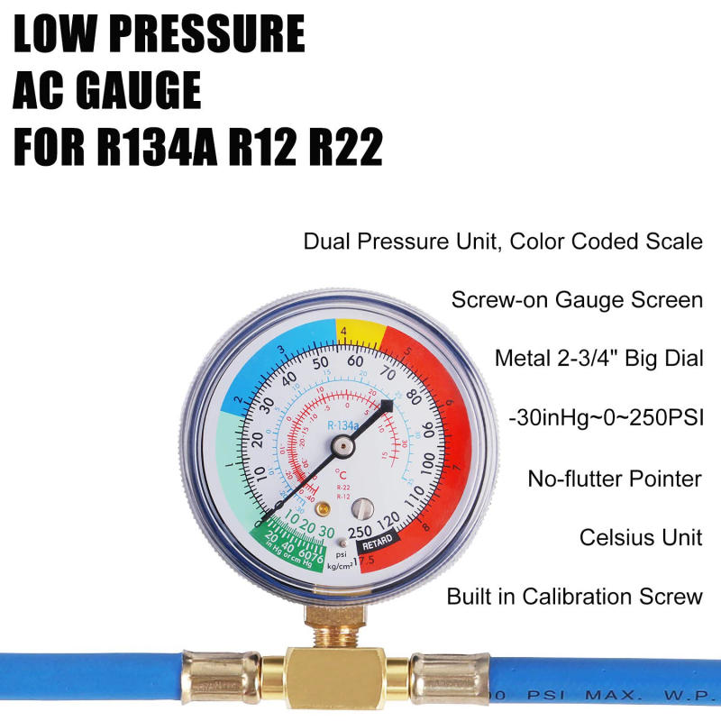 Description Picture 3 of itemRefrigerant Hose Recharge Car Air Kit AC R134A Car Conditioning Hose Con Refill Gauges R12 R22 Gas Charging All Copper