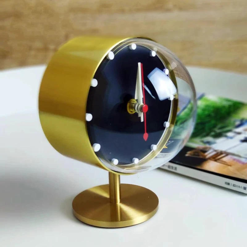 Description Picture 5 of itemRetro Desktop Clock Bedroom Design Silent Desk Clock Nordic Interior Vintage Tabletop Clocks Home Bedside Table Decoration