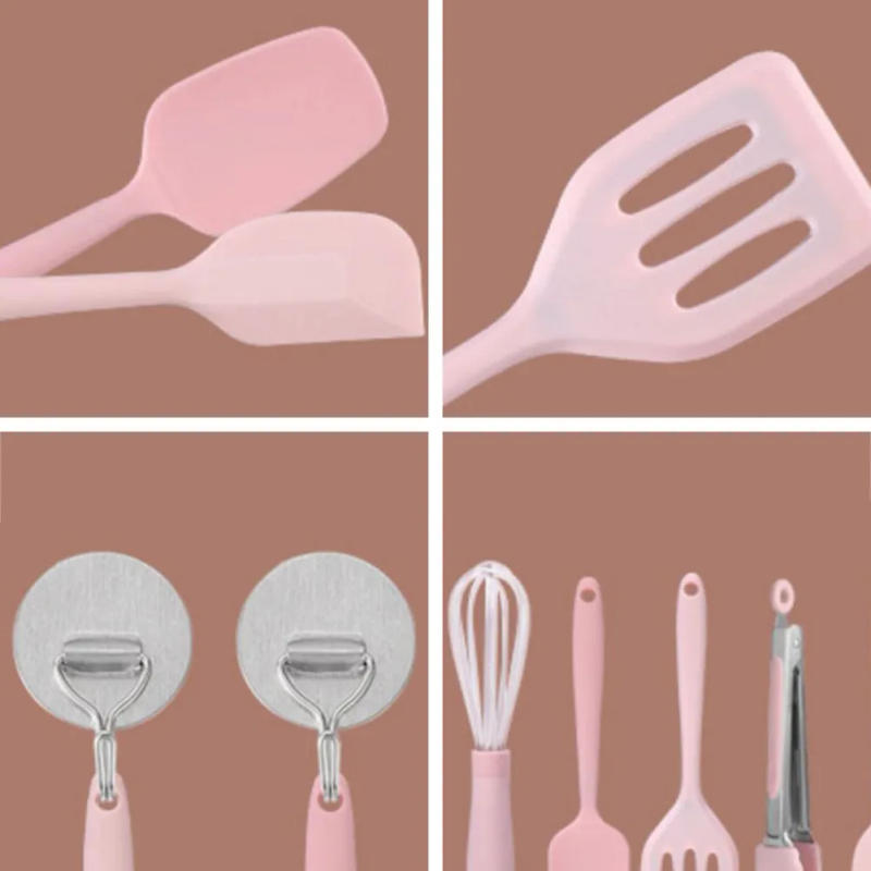 Description Picture 5 of item5pcs Silicone Cooking Tools Set Non-stick Cookware Spatula Fry Shovel Egg Beaters Food Tong Kitchen Utensils Set Kitchenware