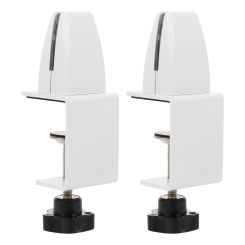2 Pcs Bezel Retaining Clip Desk Partition Bracket Shelf Privacy Screen Holder Stand Support Baffle Clamp Office