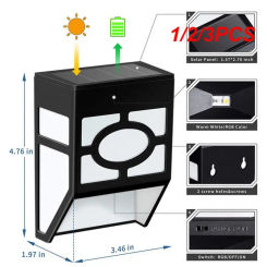 1/2/3PCS Retro Style Solar Wall Lamp LED Outdoor Lighting Lamp Waterproof Decration Light For Garden Landscape Fence Yard