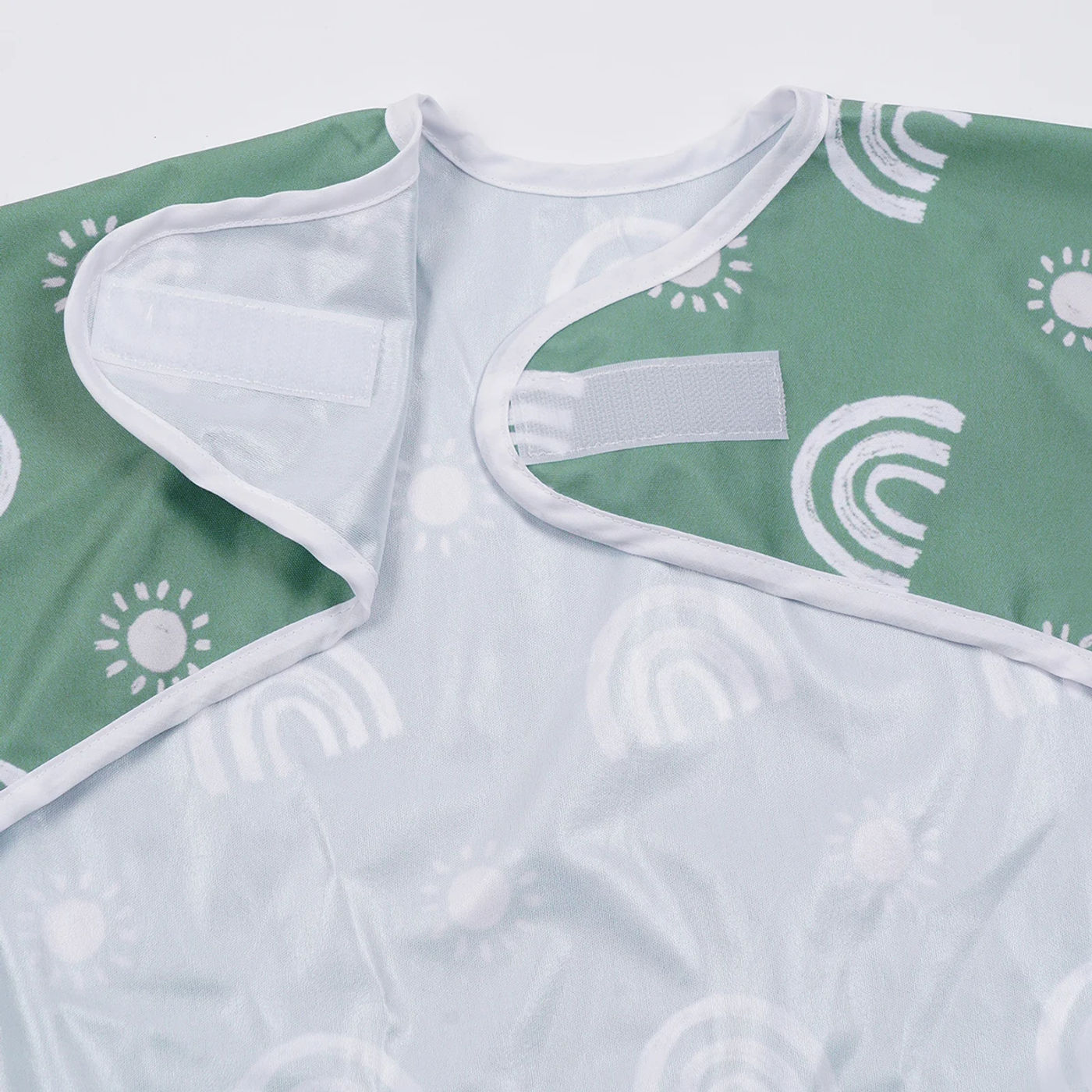 Description Picture 5 of itemHappyFlute Coverall Baby Feeding Bib for Eating,Long Sleeves Bib Attaches to Highchair and Table,Weaning Bibs