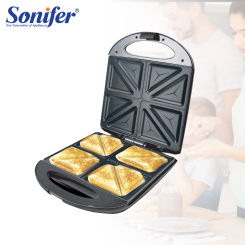 Electric sandwich Maker Triangle Plate Panini Cooking Kitchen Appliances Breakfast Waffles Machine Non-stick Iron Pan Sonifer
