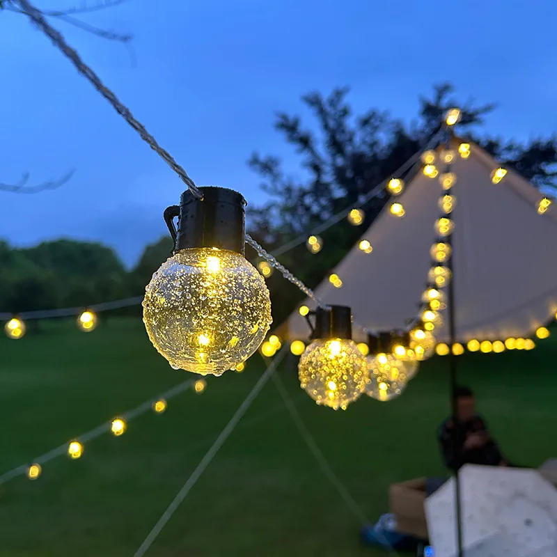 Description Picture 6 of itemHighlight Solar Transparent Ball LED String Lights Outdoor Garden Holiday Decoration Waterproof Lights Lamps Home Balcony 722