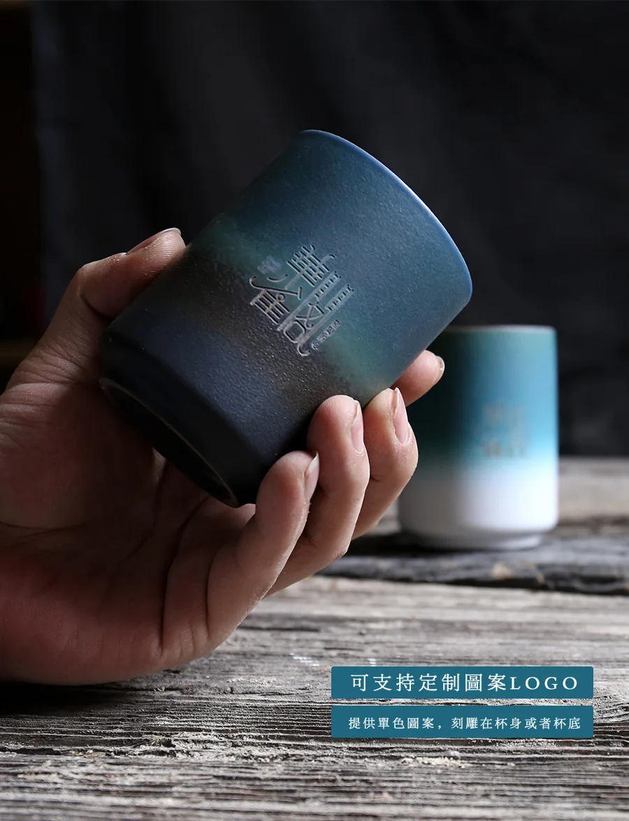 Description Picture 5 of itemRestaurant Kiln Coffee Cup Japanese Stoneware Mugs Coffee Cups Large Water Cup Japanese Simple Gradient Mug Drinkware Kitchen