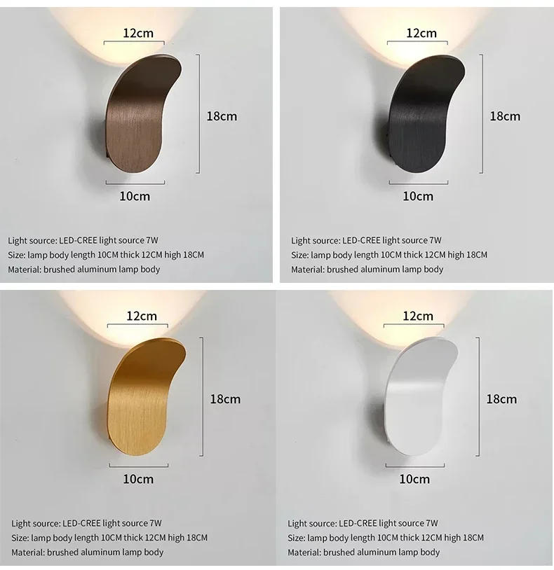 Description Picture 3 of itemNew Designer Aluminum Wire  Wall Lamp Bedside Bedroom Aisle Drawing Process RGB Remote Control Function Indoor Atmosphere Lights