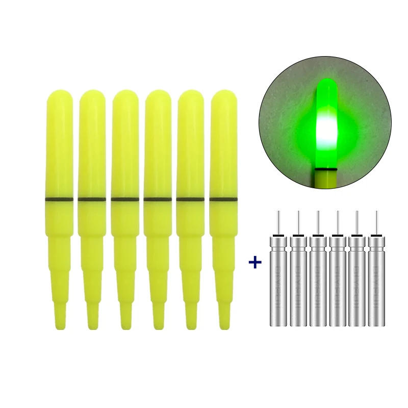 Description Picture 3 of item6Pieces Glow Fishing Lightstick+6 CR425 Night Luminous Fishing Stick Ocean Fishing Electric Glow Light Stick Tools Accessories