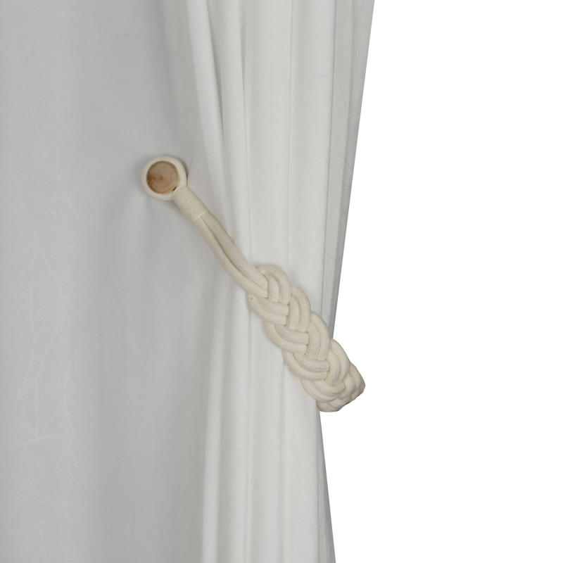 Description Picture 6 of item1Pc Handmade Magnetic Curtain Tieback Room Accessories Curtain Holder Clip Cotton Rope Strap Buckle Curtains Holdback Home Decor