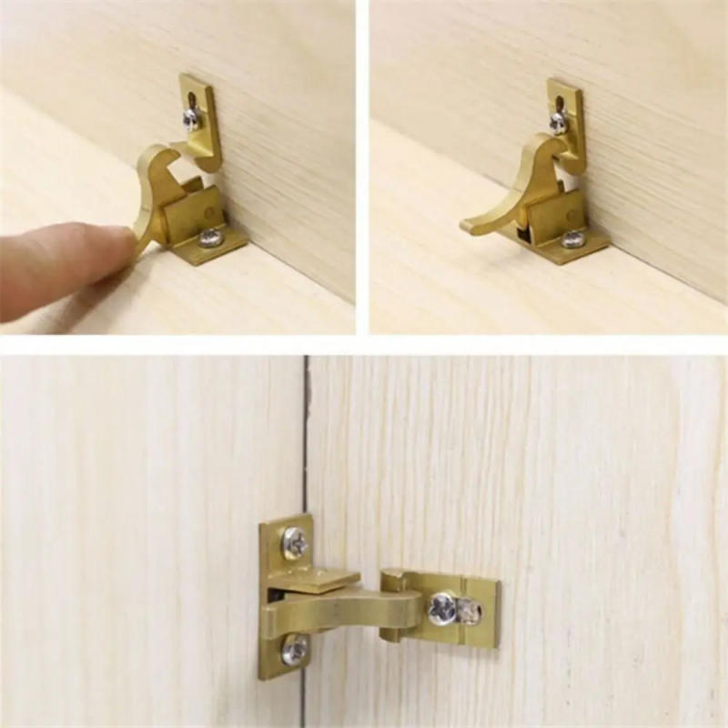 Description Picture 2 of itemNew Brass Bird Latch Lock Low Noise Window Hooks Door Elbow Buckle Home Improvement Automatic Door Catch Cabinet
