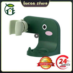 Shower Head Holder Adjustable Shampoo Holder Double-layer Design Wall Mounted Free Punch Bath Liquid Rack Shower Head Fixer
