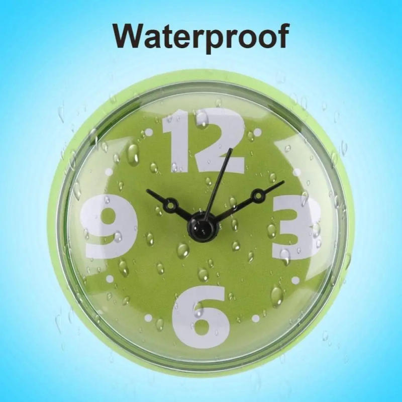 Description Picture 4 of itemPortable Round Shower Clock Waterproof Ant-ifog Wall Clock with Suction Cup Alarm Clock Bathroom&Kitchen