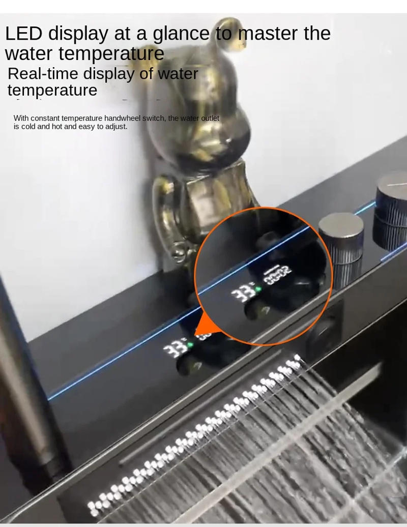 Description Picture 6 of itemWaterfall Kitchen Sink Pull Out Waterfall Water Tap Smart Kitchen Sink Multifunction Kitchen Faucets Novel Kitchen Accessorie