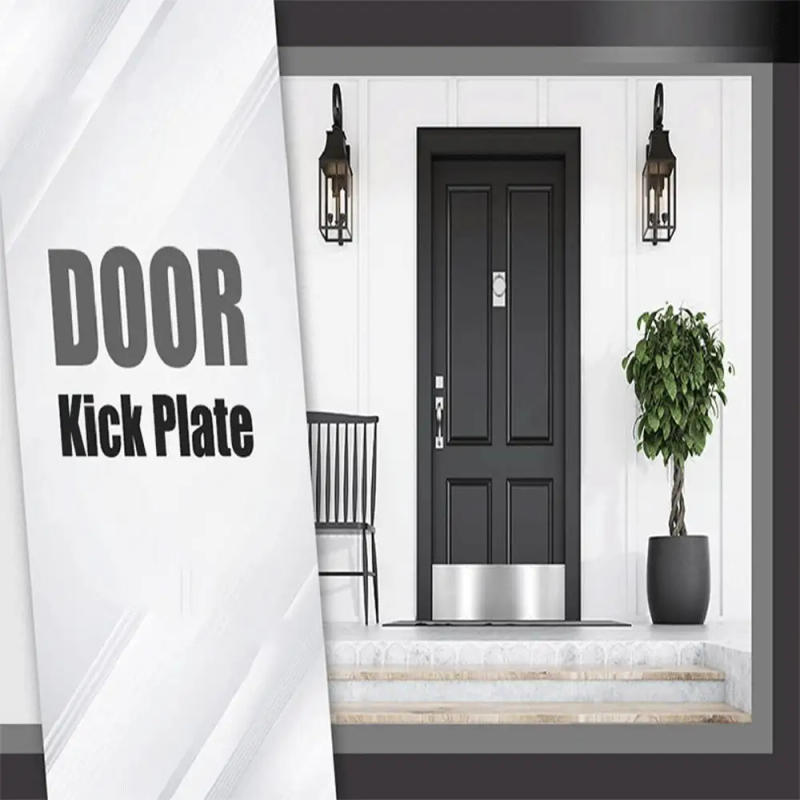 Description Picture 4 of itemKickplates For Exterior Doors Stainless Steel Kick Plate Push Plates Interior Or Exterior Door Protection Plate Home Accessories