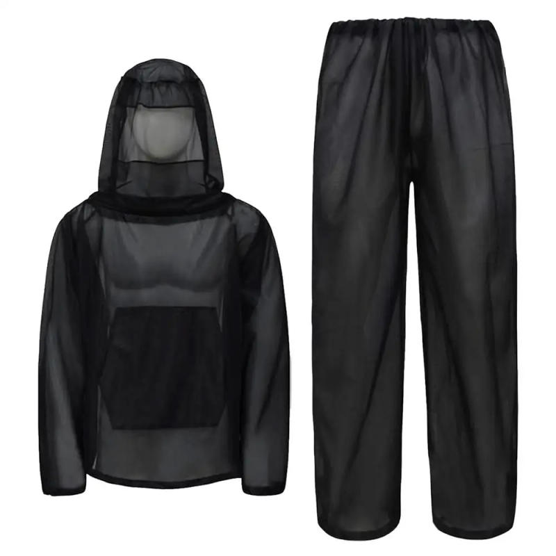 Description Picture 3 of itemOutdoor Fly Net Shirt Mesh Hooded Bug Jacket Mesh Bee Suit for Beekeepers Shield Barrier Protection Repeller Wearable Guard