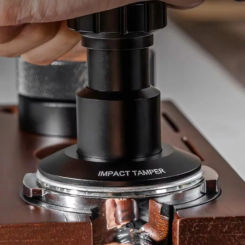 51/53/58mm Coffee Impact Tamper 304 Stainless Steel Espresso Tamping Hammer Constant Pressure Rotating Adjustable Barista Tool