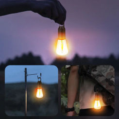 Hanging Flashlight with Hook Mini Hook Emergency Light Type C Charging Portable Lighting Lantern Waterproof for Hiking Fishing
