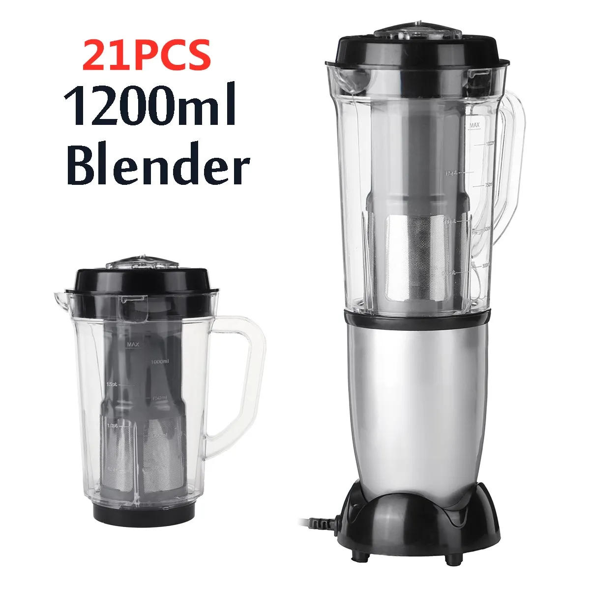 Description Picture 5 of item21Pcs/set Personal Blender Mixer Juicer Multi-funtion Fruit Food Processor Easy-wash Kitchen Soup Juice Food Making Tool