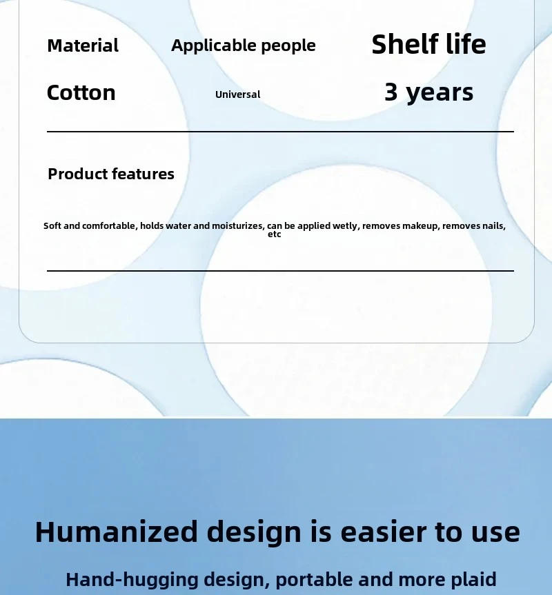 Description Picture 4 of item100-1200PCS Disposable Facial Puff Cotton Pads Makeup Accessories  Remover Practical Face Soft Remover Paper Take off the makeup