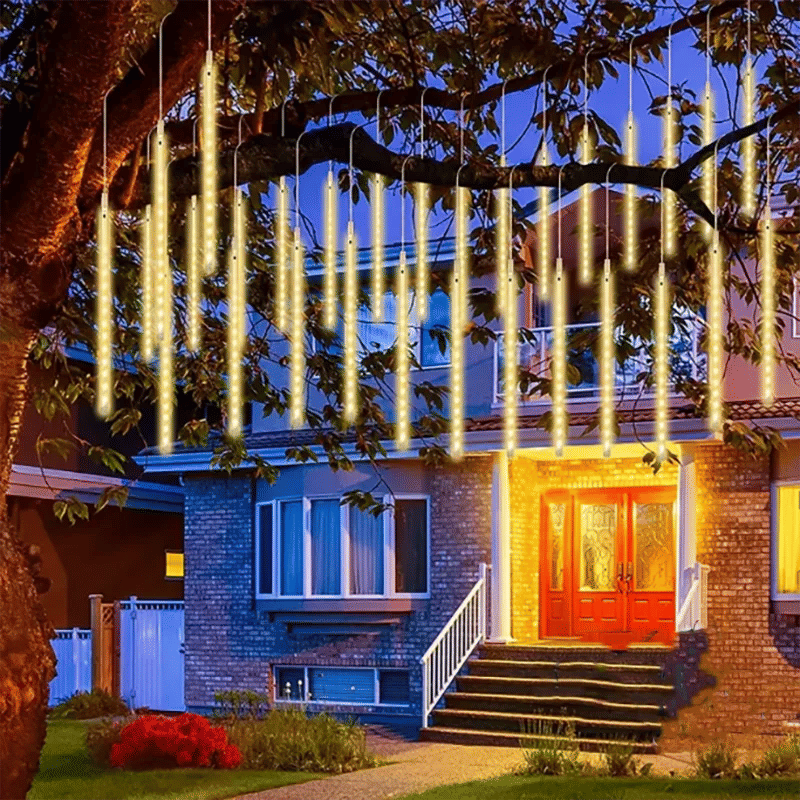 Description Picture 2 of item1/2/3/4 PCS Outdoor Fairy Garland Garden Lights Meteor Shower LED String Light Holiday Wedding Party Christmas Tree Decoration