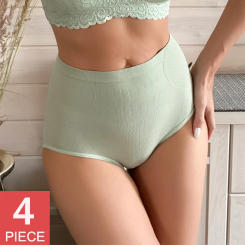 4PCS/SET High Waist Belly Panty Women Shaping Panties Breathable Body Shapers Slimming Tummy Underwear Control Shapewear