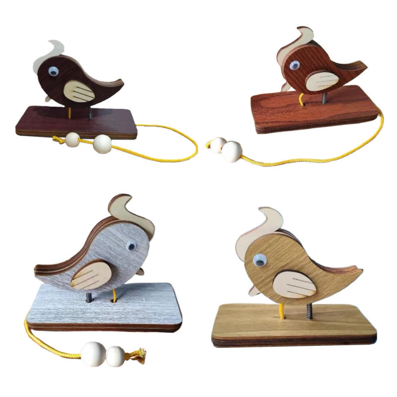 Description Picture 5 of itemWooden Woodpecker Door Bell with Pull Rope Vintage Bird Shape Doorbell Creative Handmade Animal Doorbell DIY Artistic Home Decor