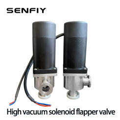 GDC-J KF16 KF25 KF40 KF50 high vacuum electromagnetic flapper valve electric angle valve aluminum alloy bellows seal