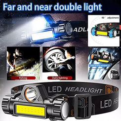 Super Bright LED Headlamp Rechargeable XPE Camping Search light COB Floodlight With Magnet Outdoor Flashlight For Fishing Hiking