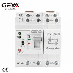 GEYA G2R Din Rail 4P ATS Electric Switch Manual Transfer Switch 110V 220V Coil PC Type Switch City Power to Generator 63A